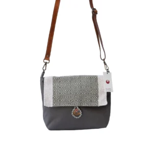 Handmade crossbody bag made cotton gabardine