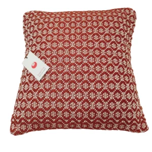Brown woven throw pillow